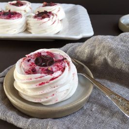 Rose & Raspberry Meringue Nests