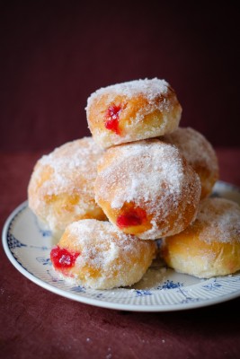 Strawberry & Redcurrant Jelly Doughnuts | Patisserie Makes Perfect