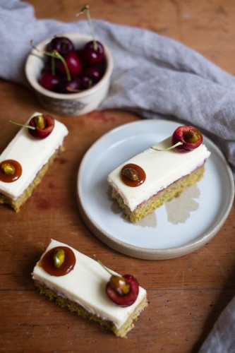 Pistachio & Cherry Cakes | Patisserie Makes Perfect