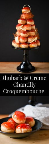 Delicious Rhubarb Curd & Creme Chantilly Croquembouche - Patisserie Makes Perfect