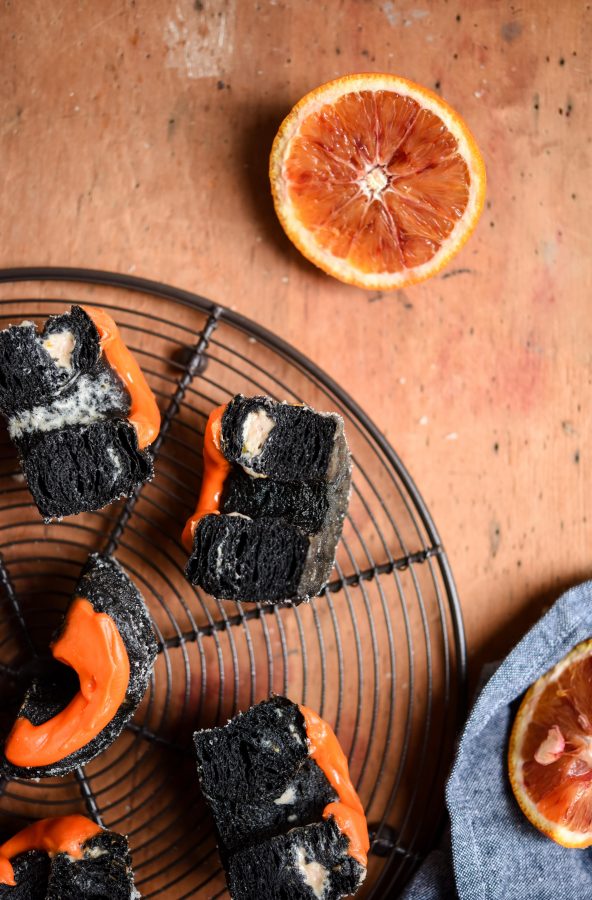 Charcoal & Blood Orange Cronuts | Patisserie Makes Perfect