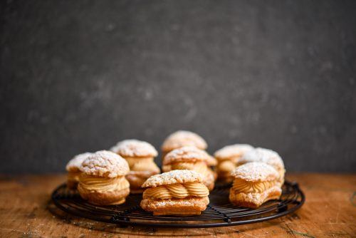Hazelnut Praline Choux Buns | Patisserie Makes Perfect