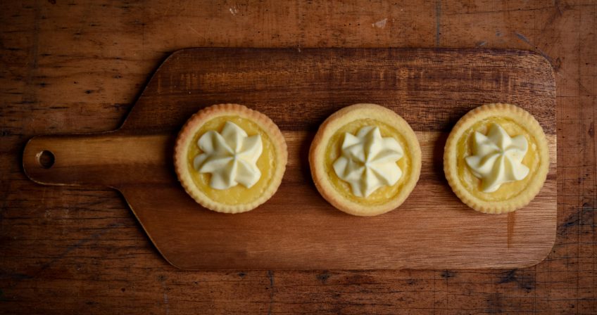 Lemon Curd Tarts with Whipped White Chocolate Ganache | Patisserie Makes Perfect