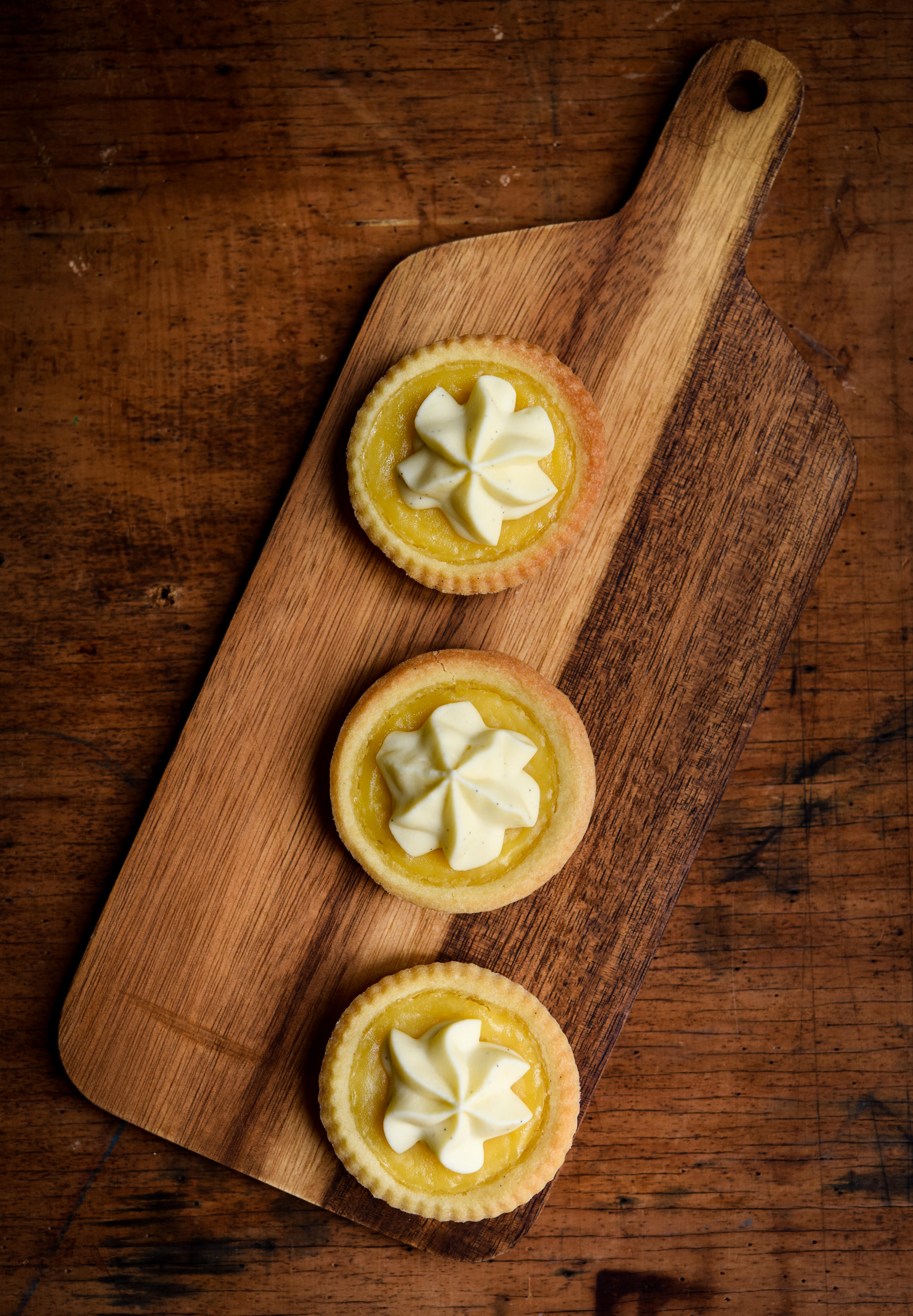 Lemon Curd Tarts with Whipped White Chocolate Ganache | Patisserie Makes Perfect