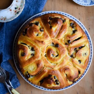 Chocolate Chip & Creme Patissiere Brioche