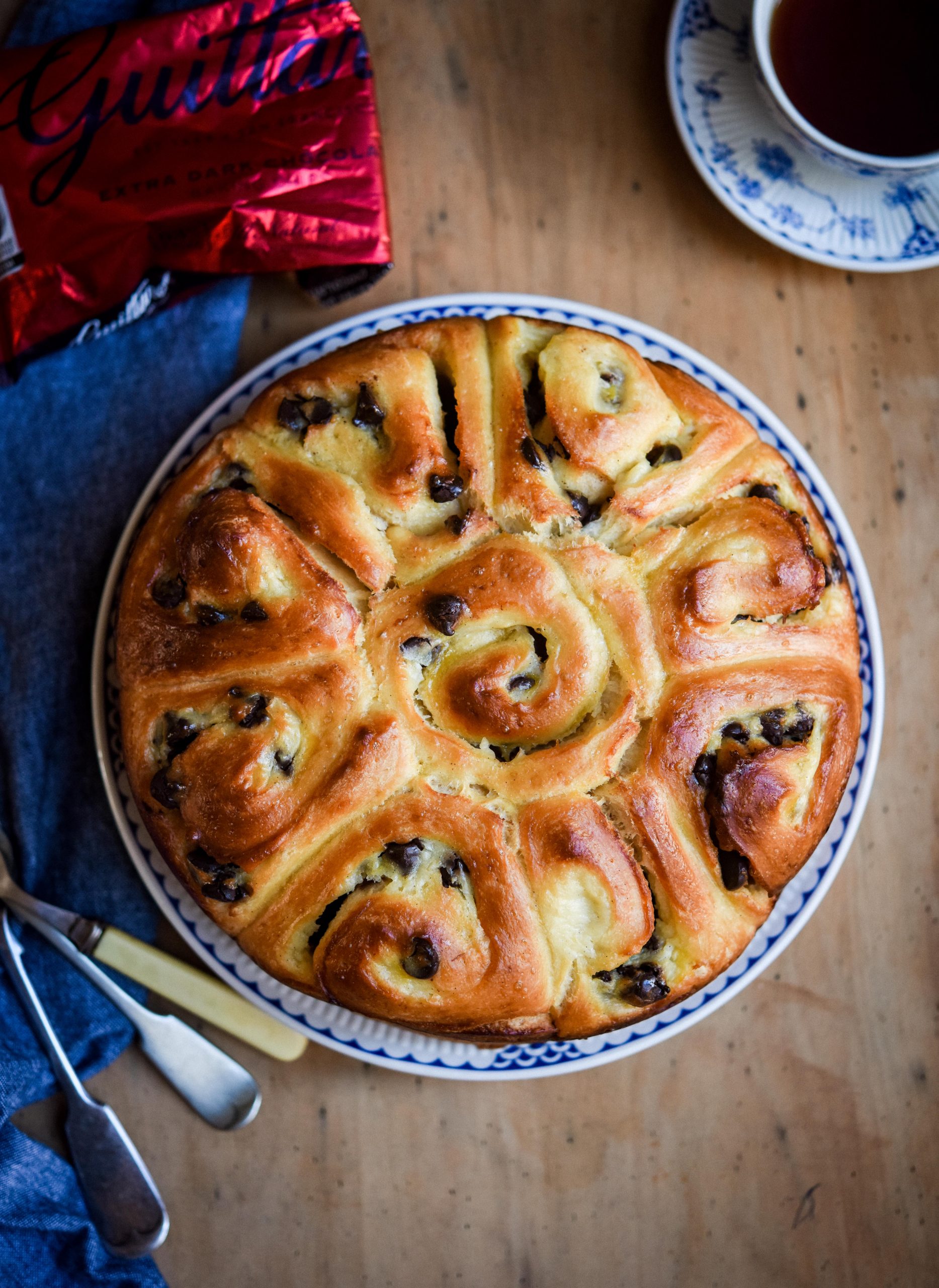 Chocolate Chip & Creme Patissiere Brioche | Patisserie Makes Perfect