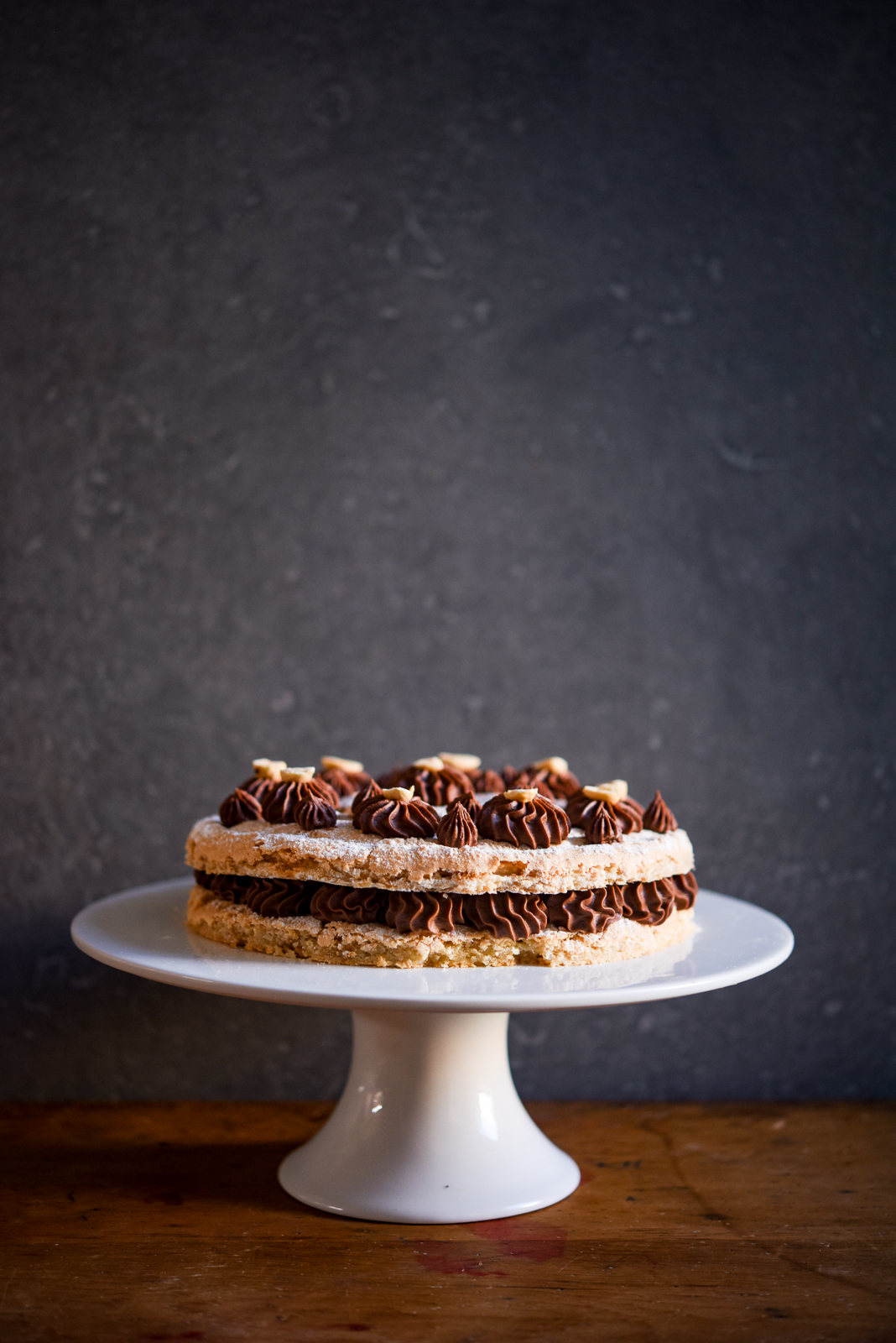 Hazelnut Dacquoise with Salted Chocolate Ganache | Patisserie Makes Perfect