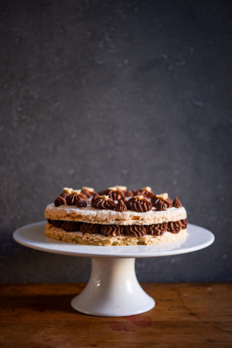 Hazelnut Dacquoise with Salted Chocolate Ganache | Patisserie Makes Perfect