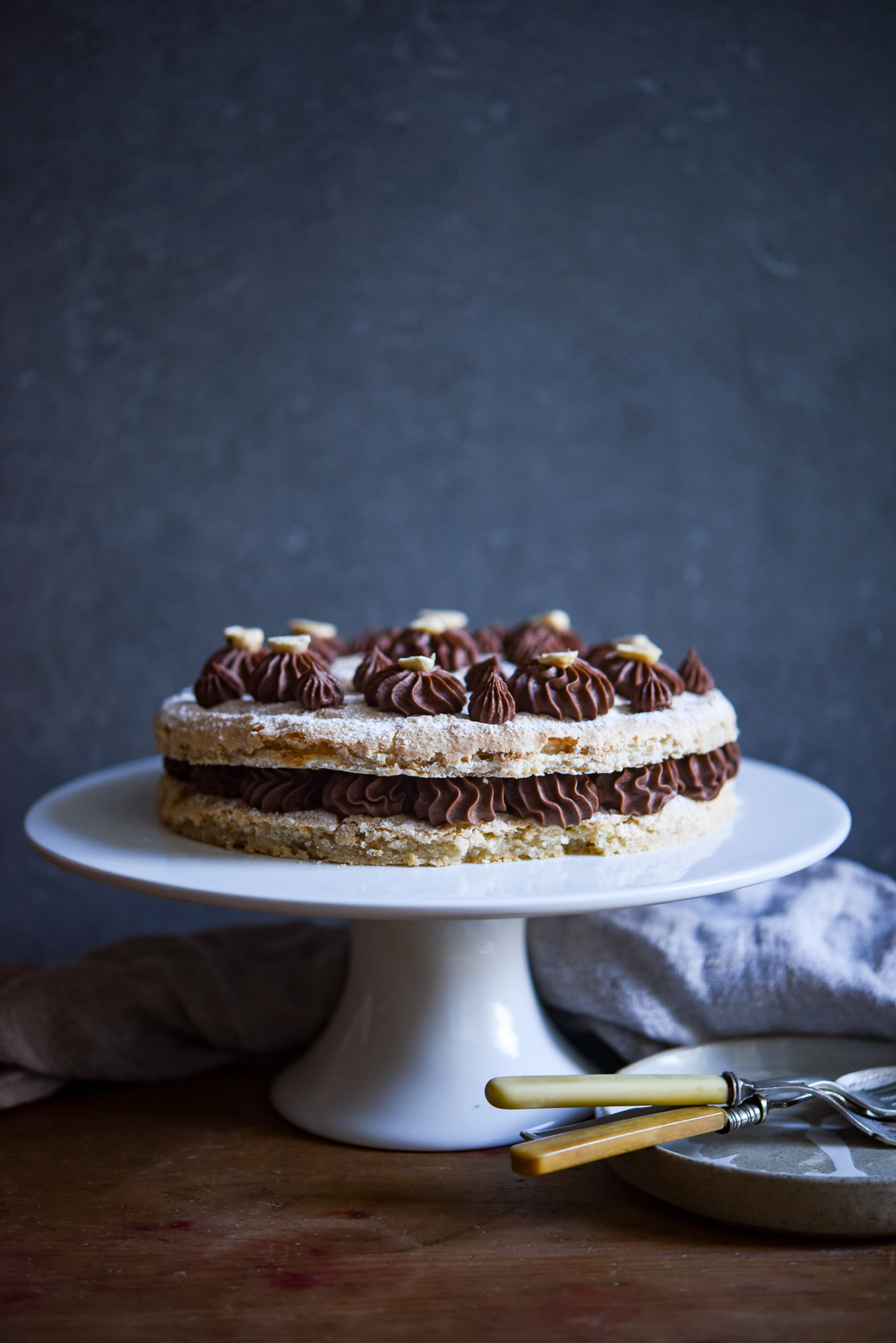 Hazelnut Dacquoise with Salted Chocolate Ganache | Patisserie Makes Perfect
