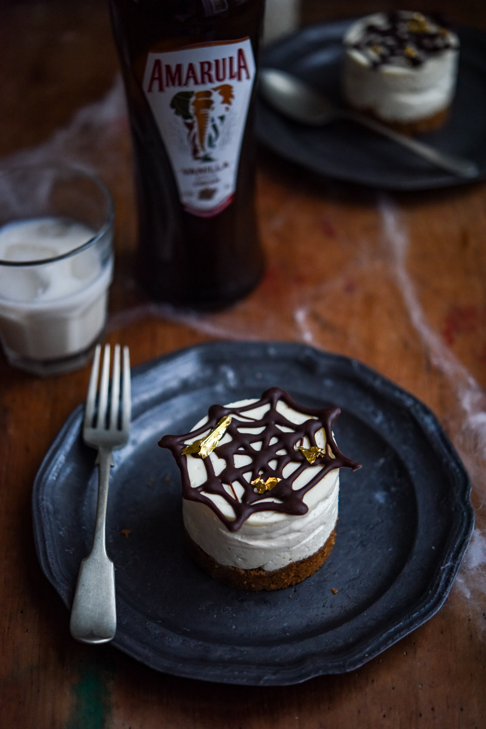 Amarula Vanilla Spice Cobweb Cheesecakes | Patisserie Makes Perfect